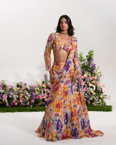 FLORAL REVERIE RUFFLE SAREE