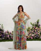 MINT GREEN CUTOUT GOWN