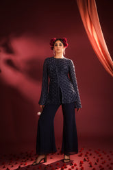 MIDNIGHT BLUE BLISS SHARARA SET