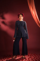 MIDNIGHT BLUE BLISS SHARARA SET