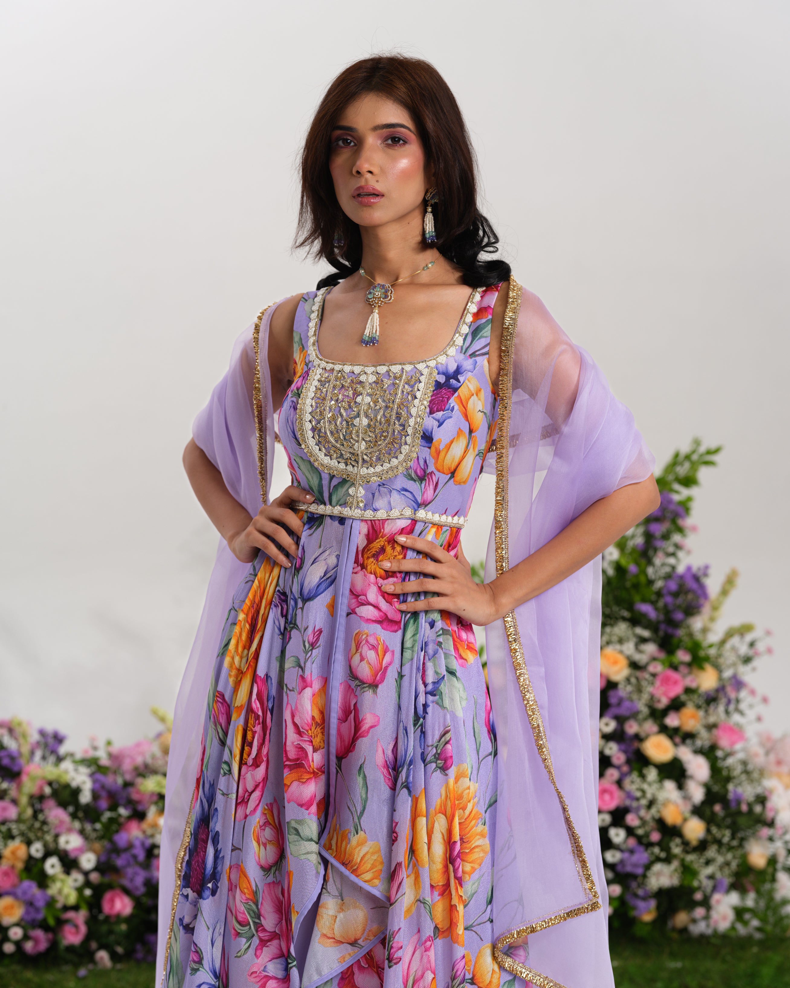 TWILIGHT BLOOM SHARARA  SET