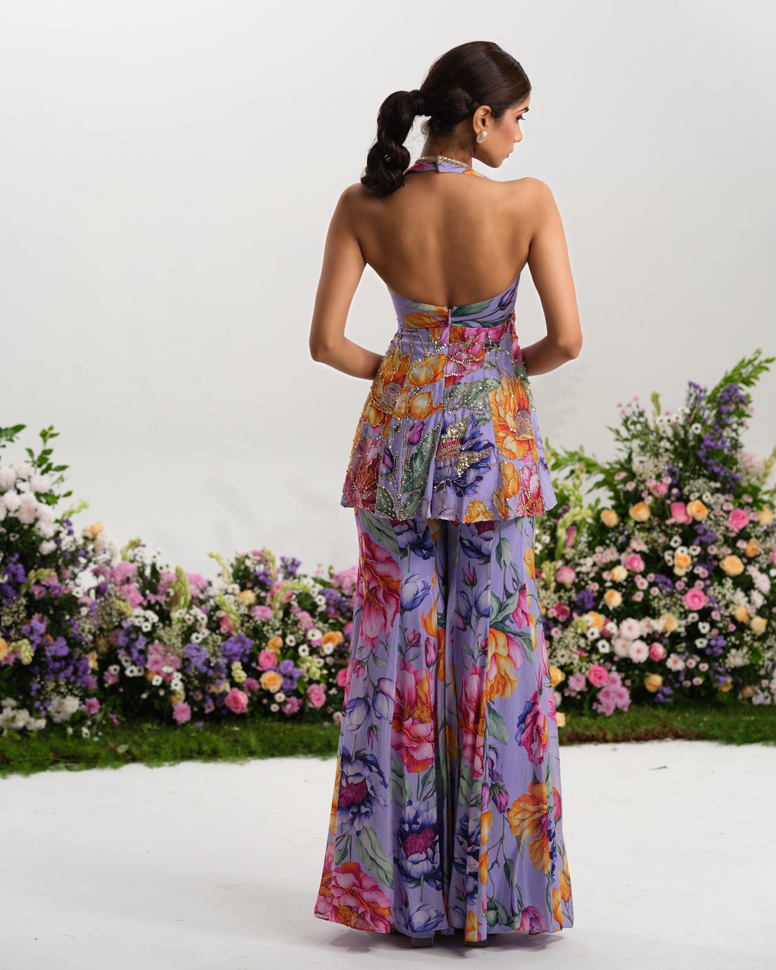 PURPLE HAZE PEPLUM SET