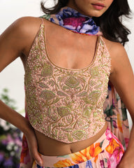 BLUSH CORSET LEHENGA SET