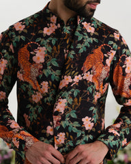 Back kurta with waist coat