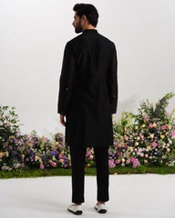 Black kurta mirror work