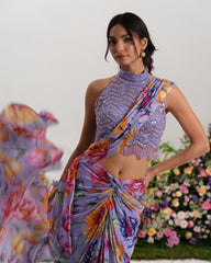 LAVENDER DREAMS DRAPE SAREE