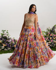 BLUSH CORSET LEHENGA SET