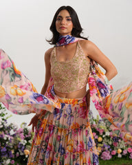 BLUSH CORSET LEHENGA SET