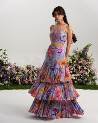 WISTERIA TIERED LEHENGA SET