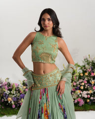 VERDANT FLEUR LEHENGA SET
