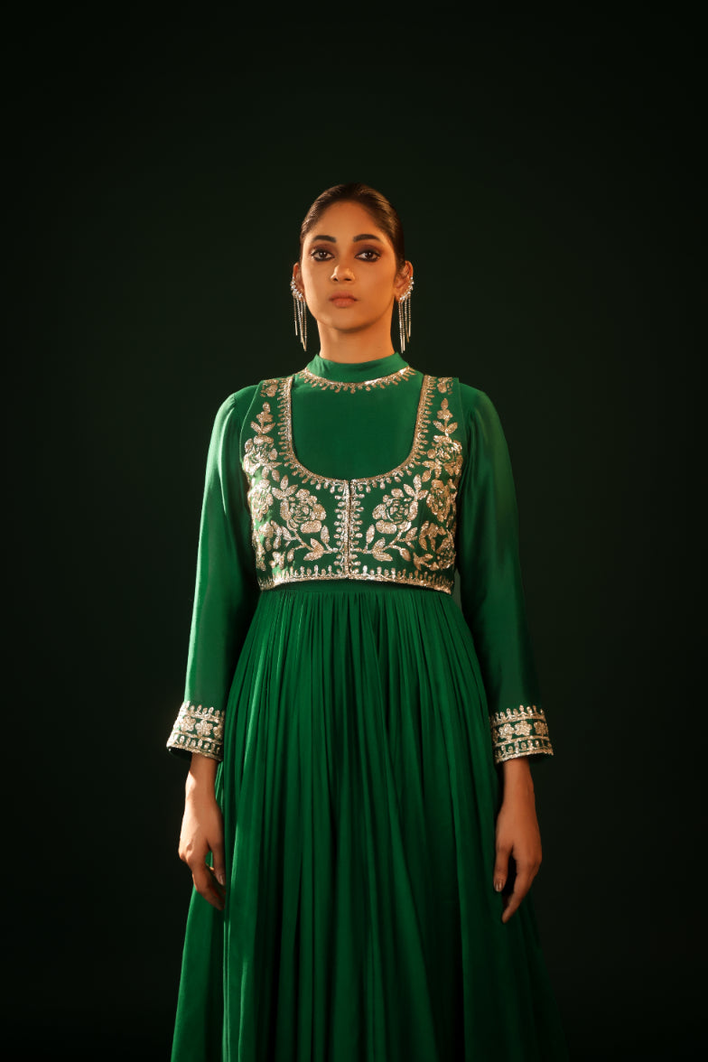 REGAL EMERALD ANARAKALI SET