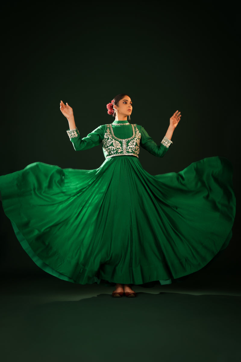 REGAL EMERALD ANARAKALI SET