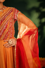 AMBER FLAME ANARKALI SET