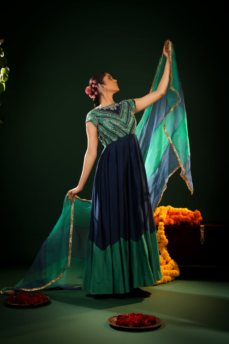 SONG OF BLUE ANARKHALI SET