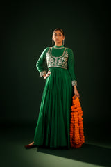 REGAL EMERALD ANARAKALI SET
