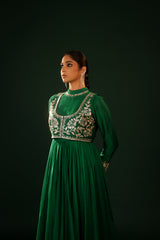 REGAL EMERALD ANARAKALI SET