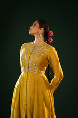 MUSTARD MELLOW ANARKALI SET