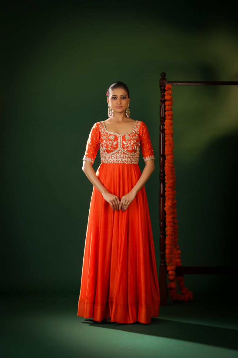 FIERY EMBER ANARAKALI SET