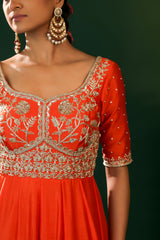 FIERY EMBER ANARAKALI SET