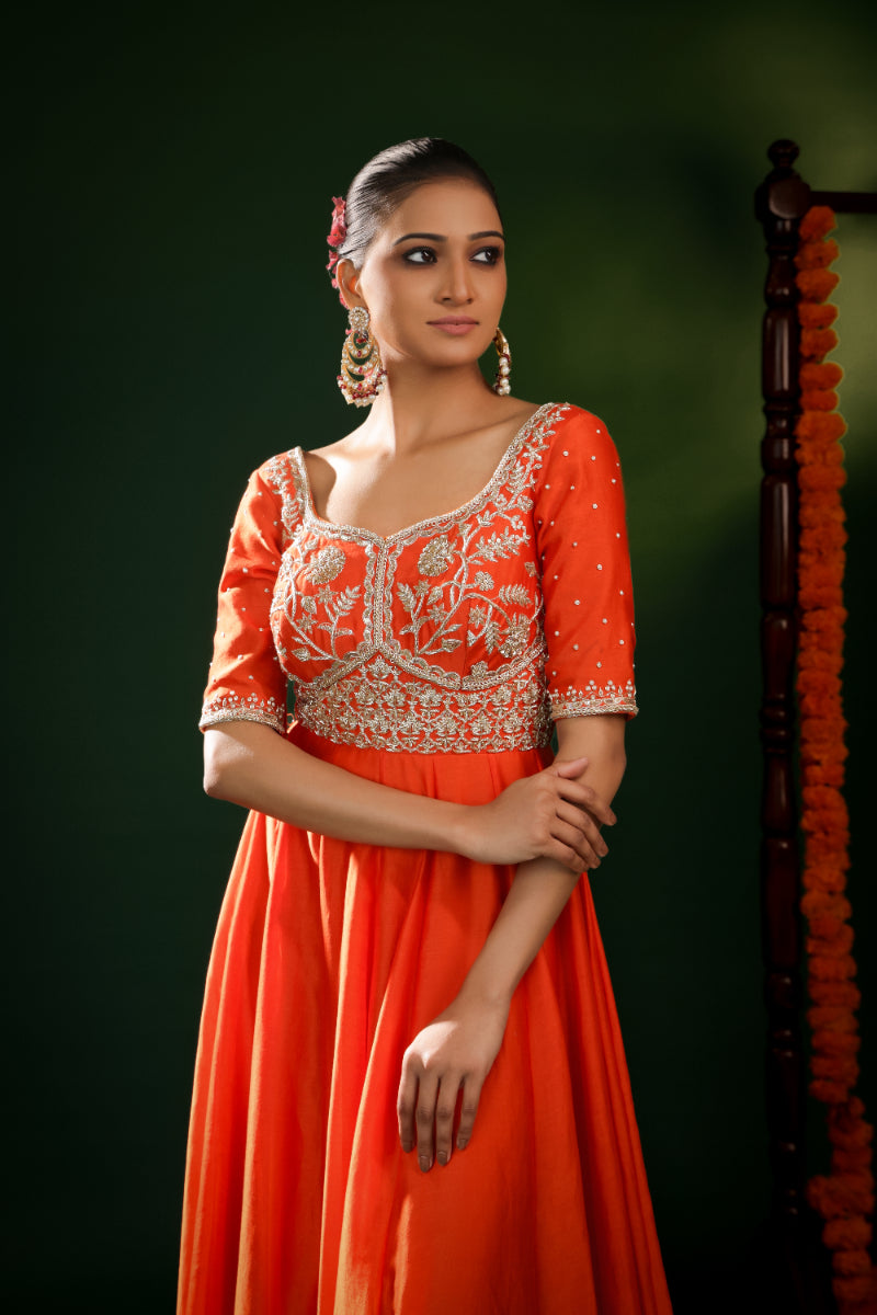 FIERY EMBER ANARAKALI SET