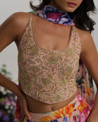 BLUSH CORSET LEHENGA SET