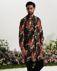 Back kurta with waist coat