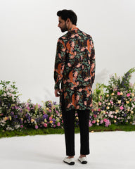 Back kurta with waist coat