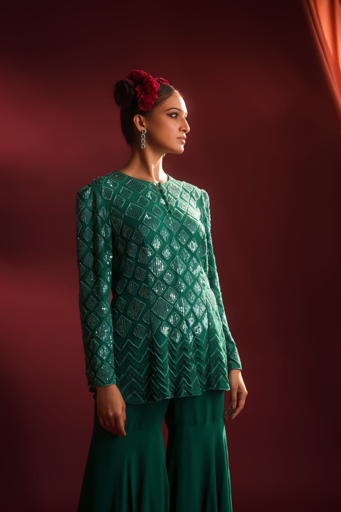 EMERALD SHARARA SET