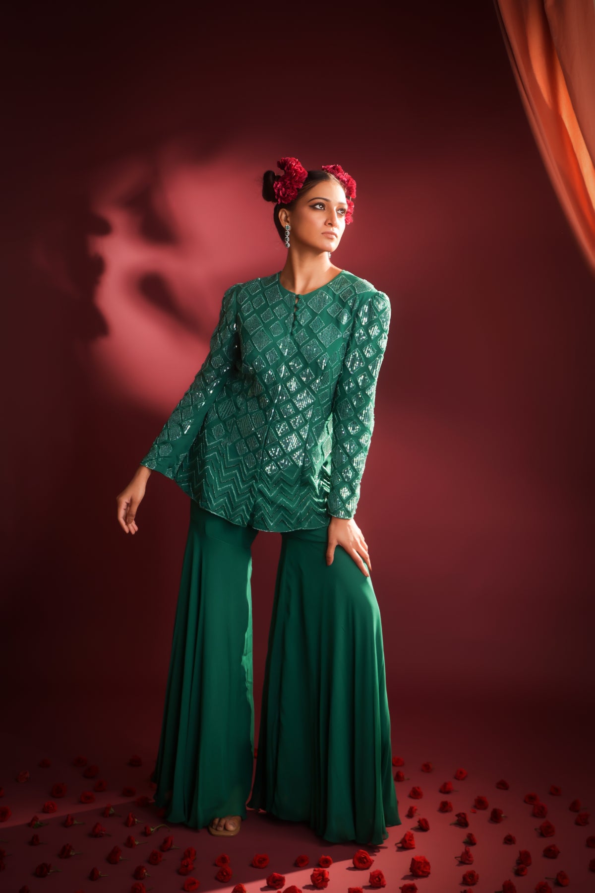 EMERALD SHARARA SET