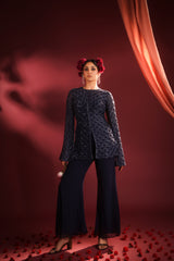 MIDNIGHT BLUE BLISS SHARARA SET
