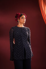 MIDNIGHT BLUE BLISS SHARARA SET