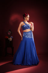 AZURE WHIRL LEHENGA SET