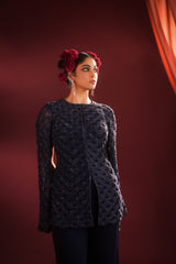 MIDNIGHT BLUE BLISS SHARARA SET